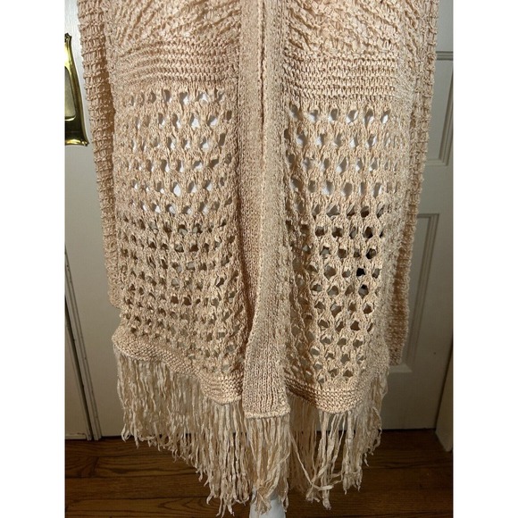 Chicos Women’s Travelers Collection Fringe Cardigan Size Large - Picture 5 of 16